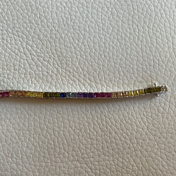 Multi color Sterling Silver Bracelet for men and women - Picture 5 of 6